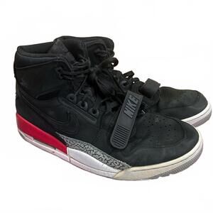 Nike Air Jordan Legacy 312 Black Suede Fire Red Mens Size 14 (AV3922-060)